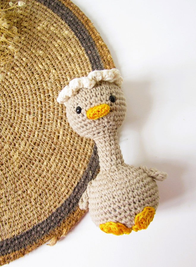 Kind Strings Handmade Crochet Duck Soft Toy - Plush Stuffed Animal for Babies & Kids - Montessori Gift for Baby Girl or Boy - Safe, Cute & Adorable Nursery Decor - Set of - 2 (Beige) - Image 2